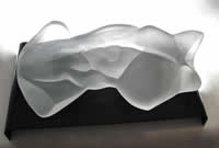 Sculpture of a nude male torso entitled 'Decadence' (limited edition cast lead crystal glass)
